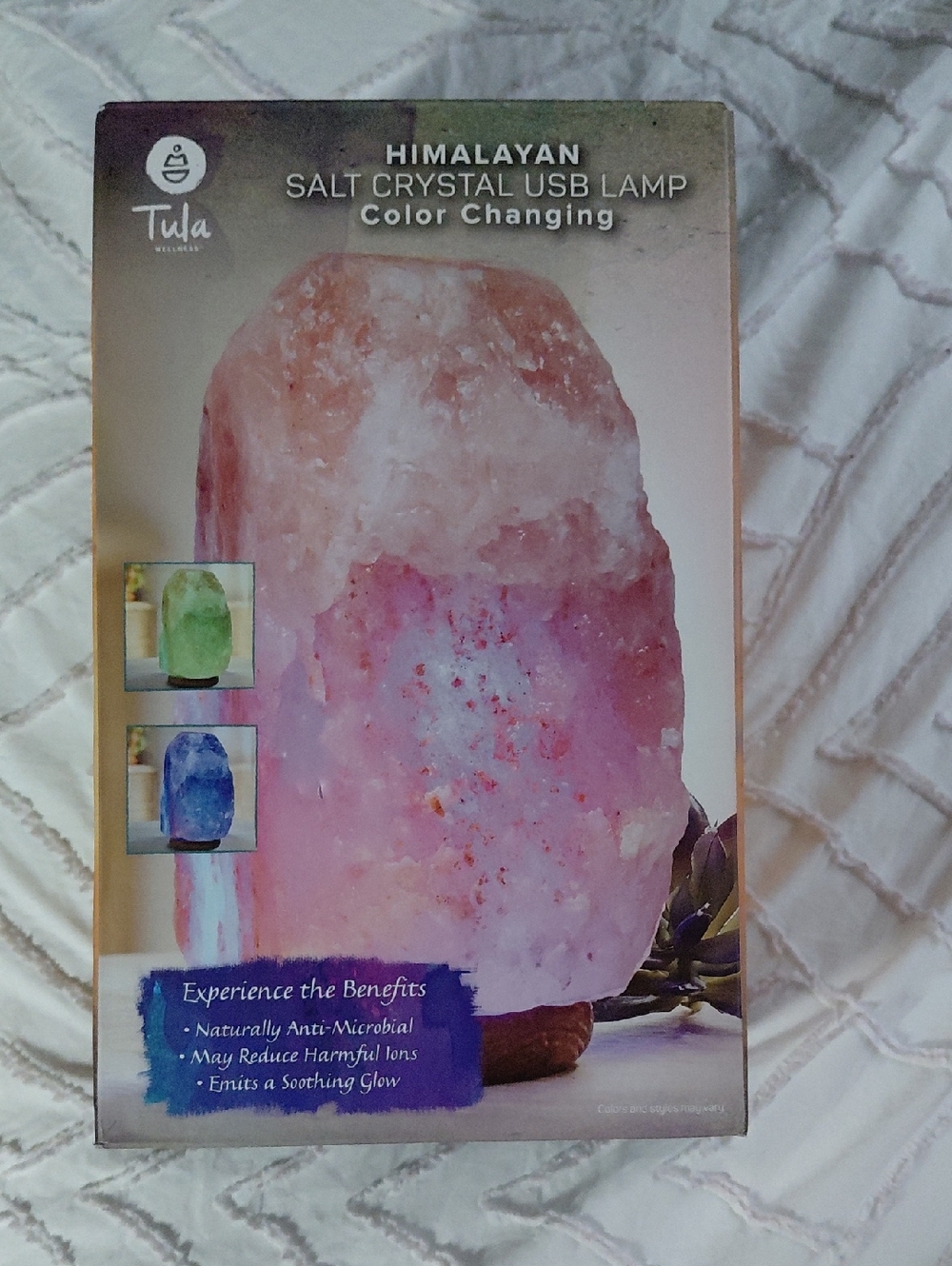 Himalayan Salt Crystal USB Lamp — Pink and White Color Changing